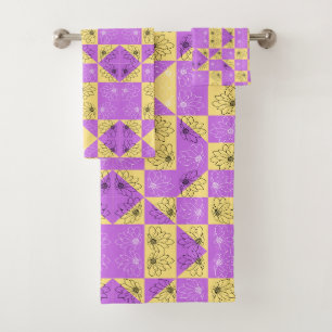 Motif de tableau de bord en or violet