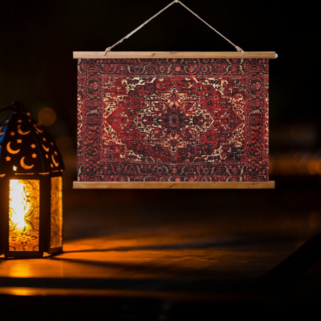 Motif de tapis oriental en tapisserie rouge foncé (Créateur téléchargé)