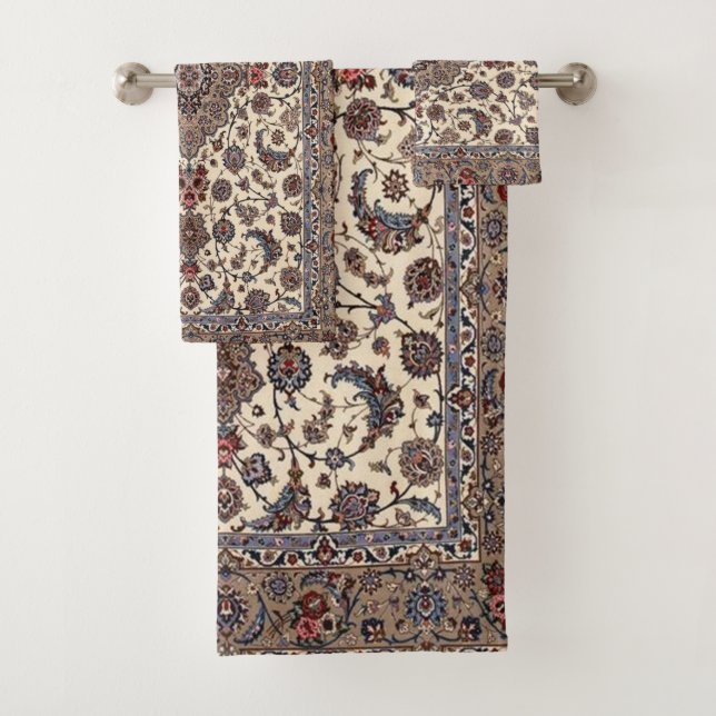 Motif de tapis persan à fleurs orientales (En situation)