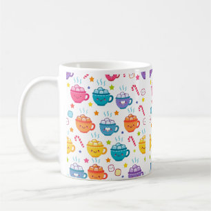 Motif de tasses de cacao Kawaii