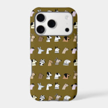 Motif de tête de chiens mignons