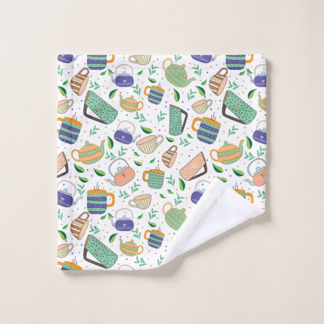 motif de thé (Gant de toilette)