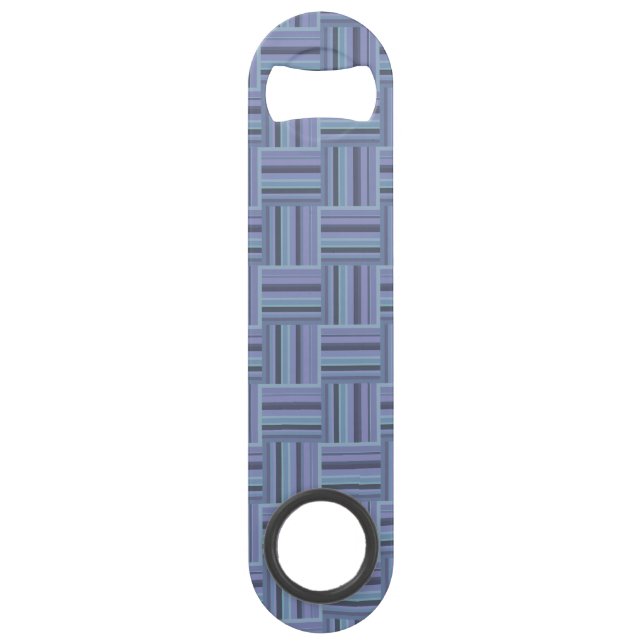 Motif de tissage à rayures bleu-gris (Devant)