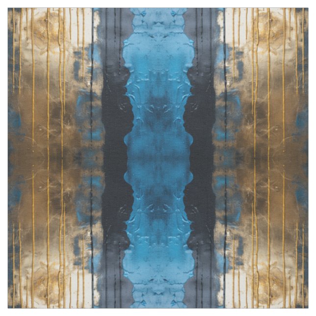Motif de tissu abstrait sans couture bleu or (Échantillon)