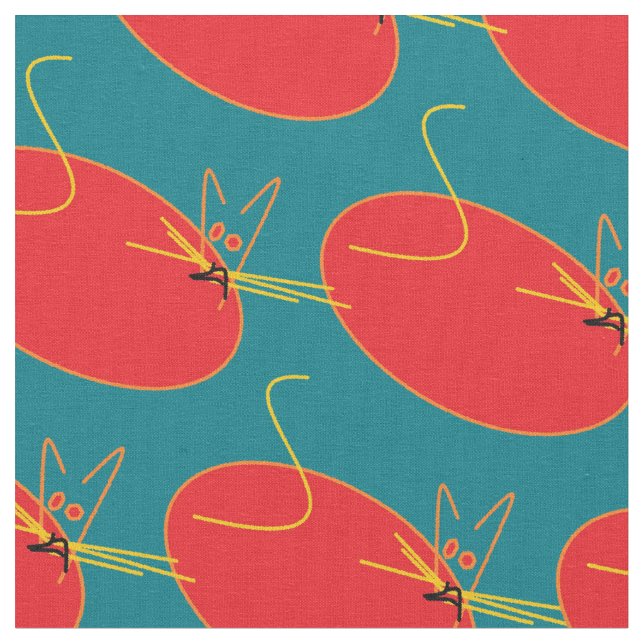 Motif de tissu de chats (Fermer)
