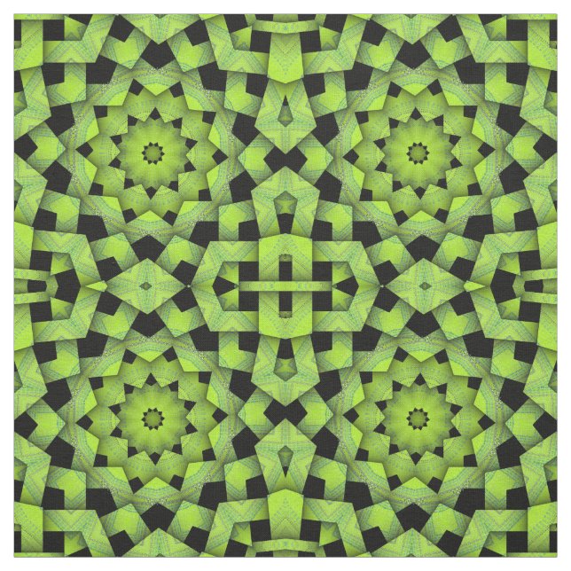 Motif de tissu de tissage graphique vert à chaux p (Échantillon)