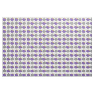 Motif de tissu d'Halloween violet, Citrouille gris