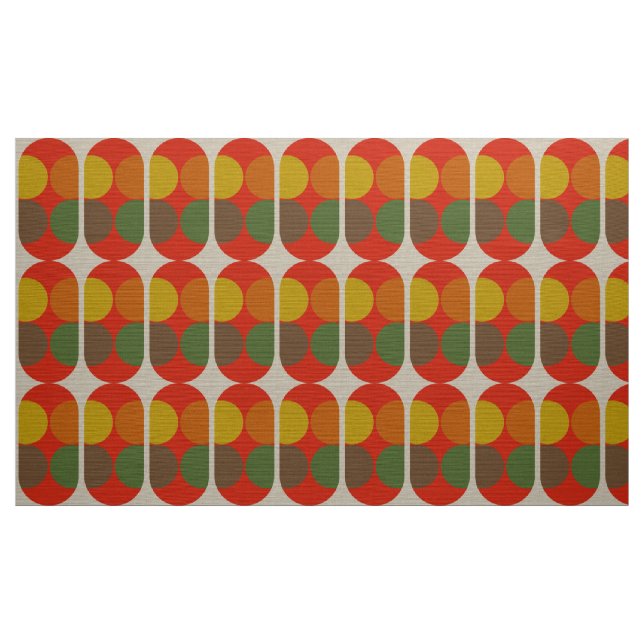 motif de tissu rétro mod 60 les années 70 (Yard)
