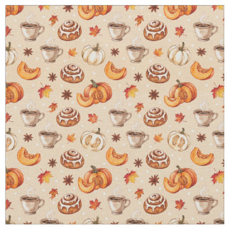 Motif de tissu sans couture à l'aquarelle d'automn