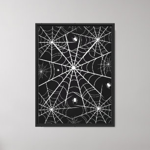 Motif de toile d'araignée noir et blanc Gothique M