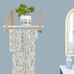 Motif de toile de Jouy vintage fleurs sauvages ble