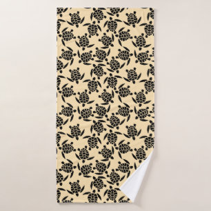 Motif de tortue répétée de style côtier d'été