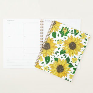 Motif de tournesol à l'aquarelle 
