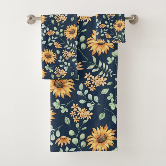 Motif de tournesol aquarelle (En situation)