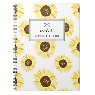 Motif de tournesols Carnet personnalisé
