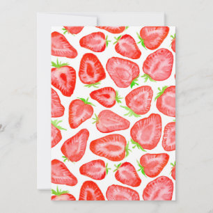 Motif de tranches de fraise d'aquarelle
