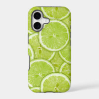 Motif de tranches de lime vertes