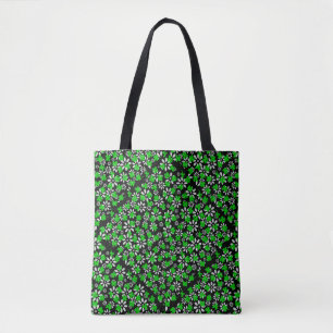 Motif de trèfle 01w Sac fourre-tout BG noir