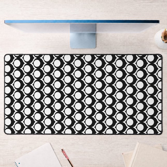 Motif de treillis de cercle noir et blanc moderne (Créateur téléchargé)