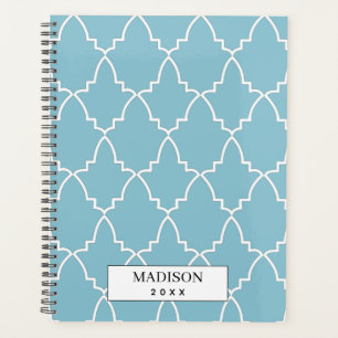 Motif de treillis marocain bleu clair personnalisé