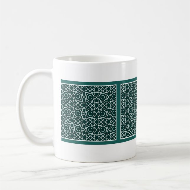 Motif de treillis vert Mug (Gauche)