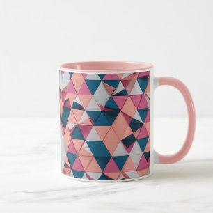 Motif de triangle coloré - Mug Combo Rétro Moderne