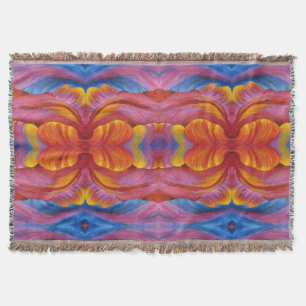 Motif de tulipe arc-en-ciel de lancer couverture