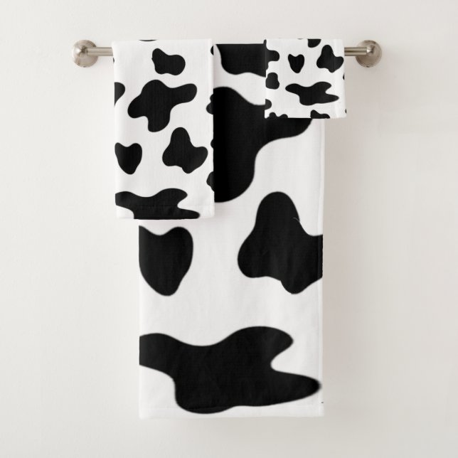 Motif de vache noir et blanc moderne (En situation)