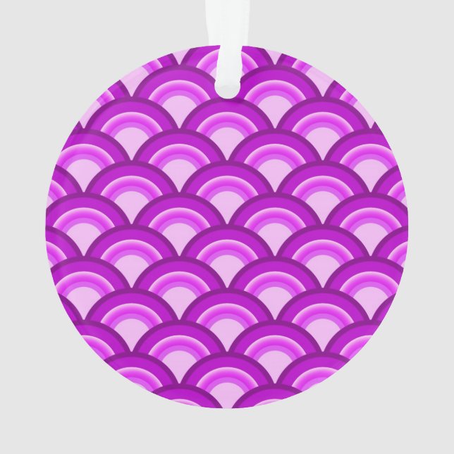 Motif de vague Art Déco - violet et orchidée (dos)