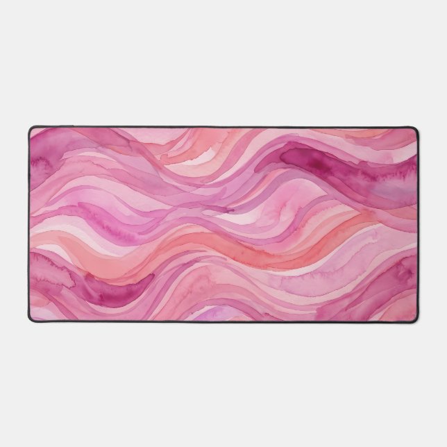 Motif de vagues à l'aquarelle rose (Recto)