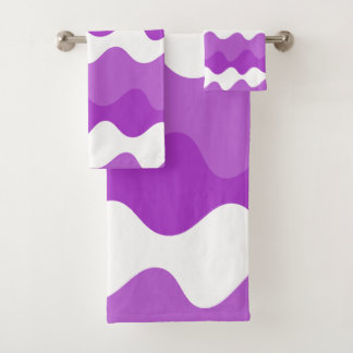 Motif de vagues horizontales violet et blanc