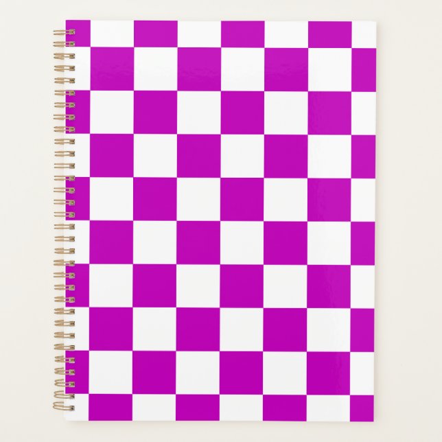 Motif de vérification À damiers blanc violet (Devant)