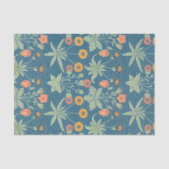 MOTIF de VIGNE avec des PAVOTS, papier de soie de (Recto)