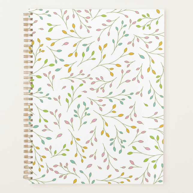 Motif de vigne botanique délicat multicolore paste (Devant)