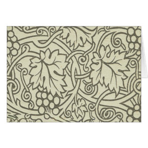Motif de vigne de raisin gris vert de William Morr