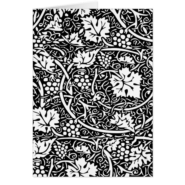 Motif de vigne de raisin noir et blanc de William  (Devant)