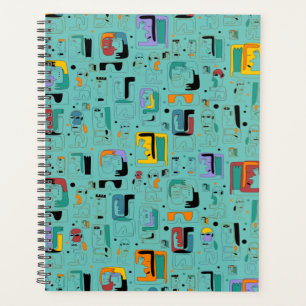 Motif de visages anciens maya tribaux abstraits 1