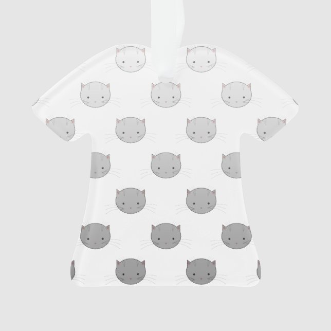 Motif de visages de chat mignons gris (devant)