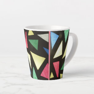 Motif de vitrail personnalisé Tasse Latte Rouge-Ro