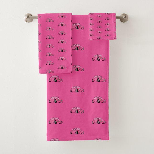 Motif de voiture classique Magenta Pink (En situation)