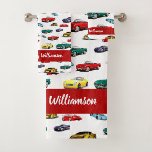 Motif de voiture véhicules automobiles multicolore