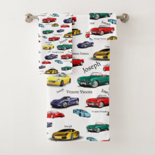 Motif de voiture véhicules multicolores voitures a