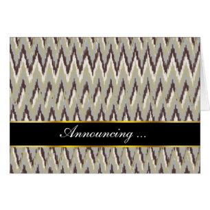 Motif de zigzag d'iKat de café et de sauge