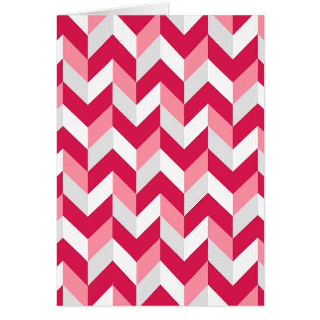 Motif de zigzag en arête de poisson rose blanc (Devant)