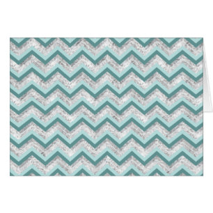 Motif de zigzag turquoise et en cristal