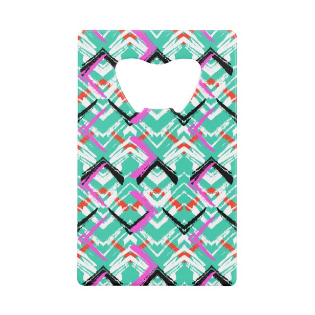 Motif de zigzag turquoise tiré par la main (Devant)