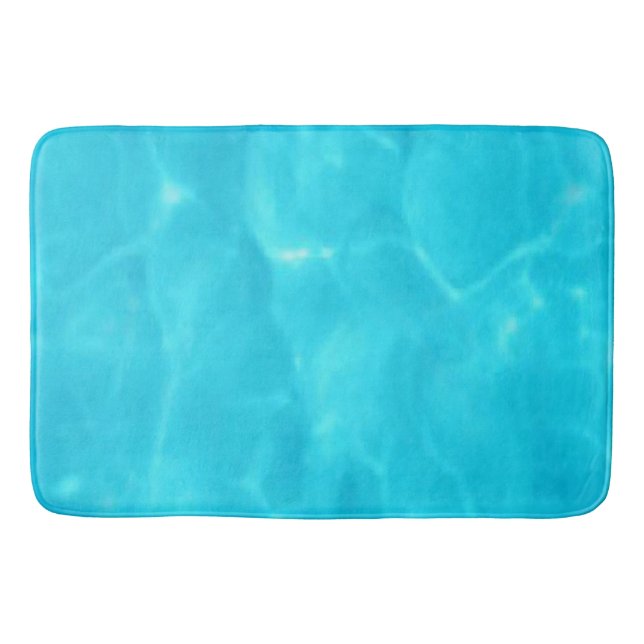 Motif d'eau bleu sur tapis de bain (Devant)