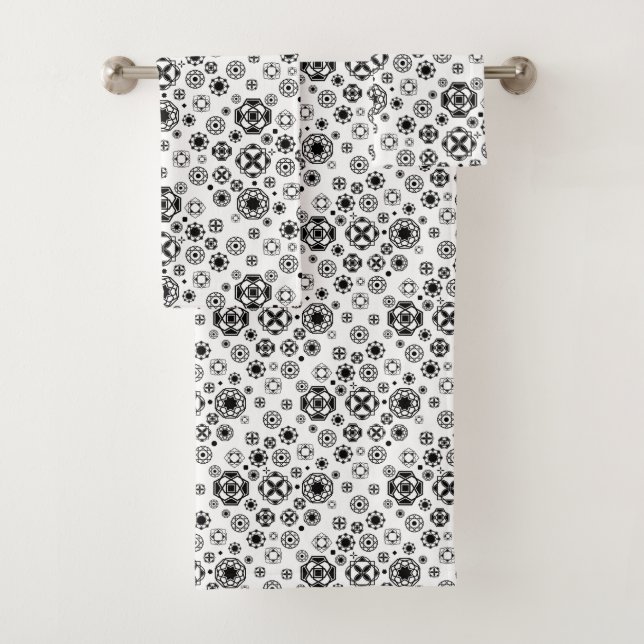 Motif décoratif arabesque noir blanc mignon (En situation)
