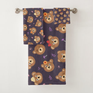 Motif décoratif de nounours pour enfant mignon
