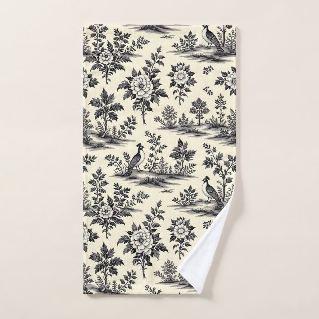Motif décoratif de toile française (Serviette à main)
